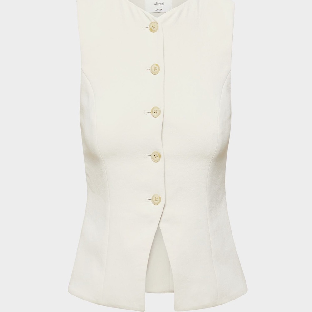 NEW Aritzia Wilfred Pale Pink Sleeveless V-Neck Top